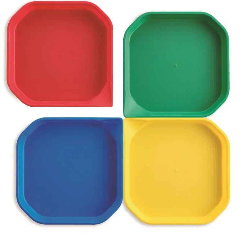 Fun2 Play Лоток для активных игр 4 цвета - синий, зелёный, жёлтый, красный, 25 x 25 x 2,5cm, 4шт.
