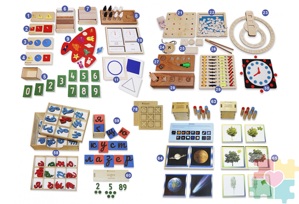 Развивающий набор "Монтессори 80 в 1"
