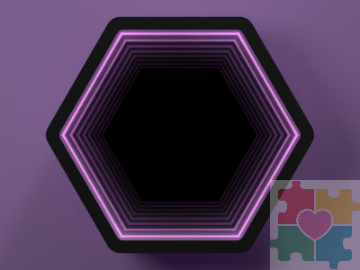 Светозвуковая панель "Бесконечность шестиугольник"