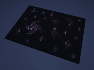Фибероптический ковер в виде звездного неба