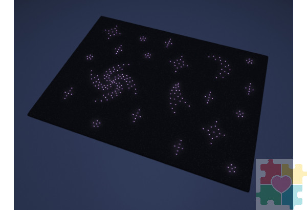 Фибероптический ковер в виде звездного неба