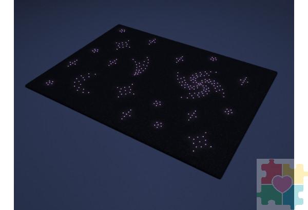 Фибероптический ковер в виде звездного неба