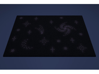 Фибероптический ковер в виде звездного неба