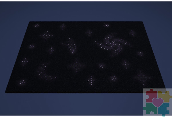 Фибероптический ковер в виде звездного неба