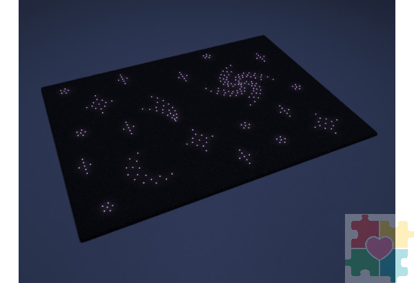 Фибероптический ковер в виде звездного неба