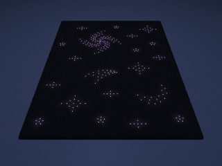 Фибероптический ковер в виде звездного неба