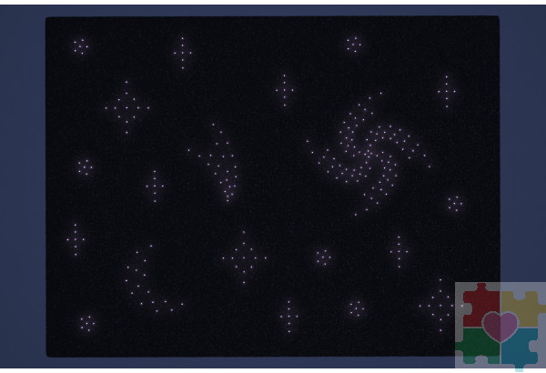 Фибероптический ковер в виде звездного неба