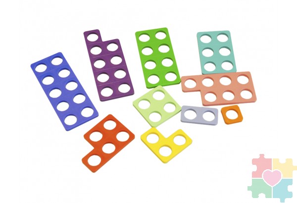 Нумирошка. Набор цветных пластиковых форм 100шт по методике Нумикон