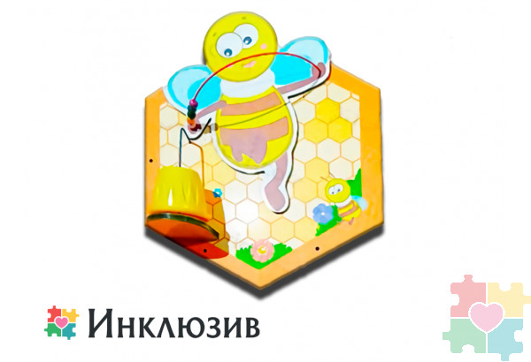 Бизиборд в виде пчелиных сот №1