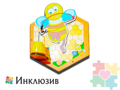 Бизиборд в виде пчелиных сот №1