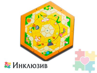 Бизиборд в виде пчелиных сот №4