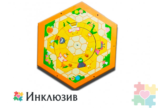 Бизиборд в виде пчелиных сот №4