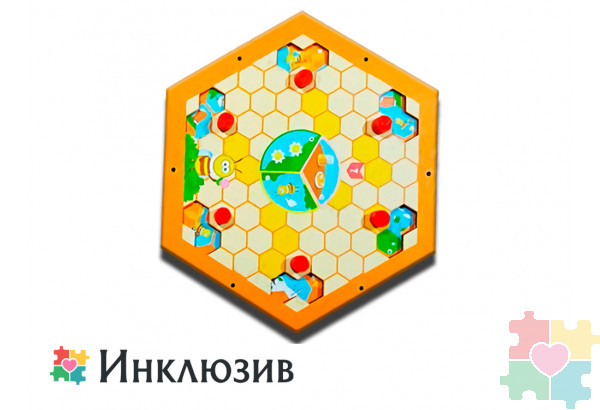 Бизиборд в виде пчелиных сот №6