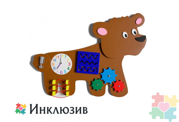 Бизиборд в виде мишутки