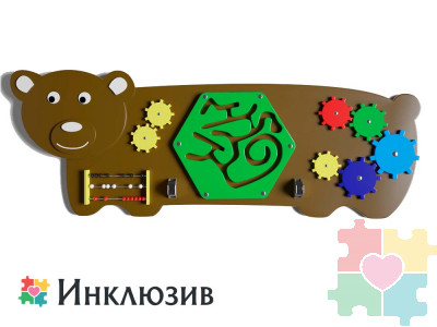 Бизиборд в виде медведя