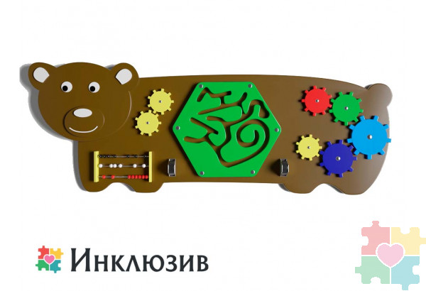 Бизиборд в виде медведя