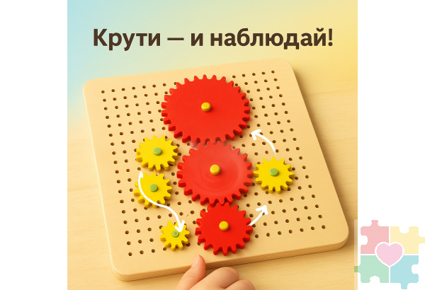 Тактильно–развивающая панель на тему механики