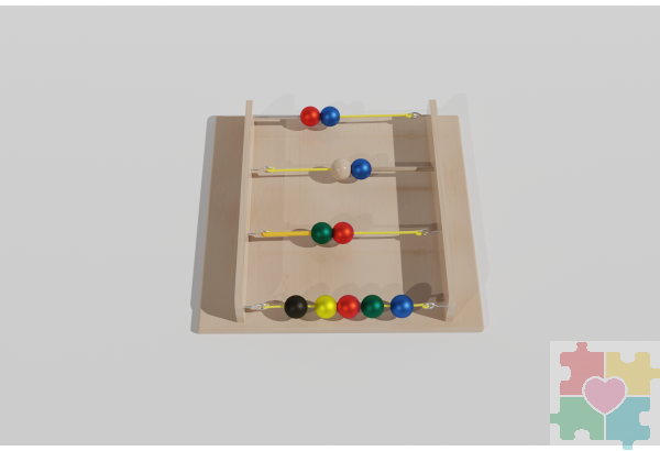 Тактильно-развивающая панель с текстурами "Разноцветные шарики"