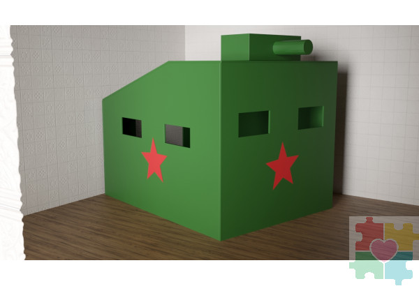 Игровой домик в виде танка