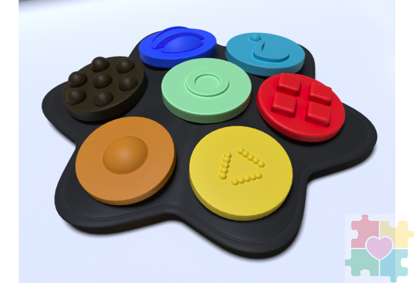 Полностью тактильный коммуникатор 7-кнопочный многоуровневый