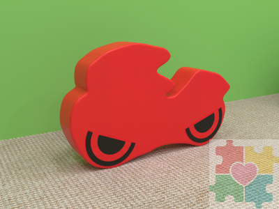 Игрушка мягкая в виде мотоцикла