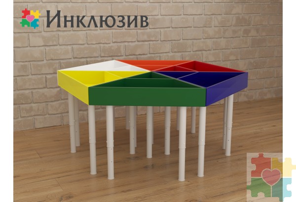Дидактический стол Разноцветный шестигранник