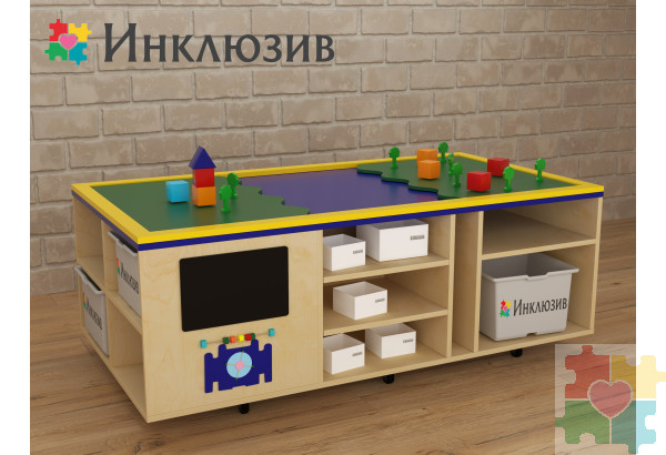 STEAM Многофункциональный стол с локациями леса и речки