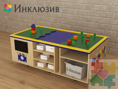 STEAM Многофункциональный стол с локациями леса и речки
