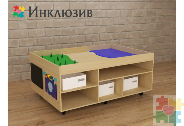 STEAM Многофункциональный стол с локациями моря, суши и леса