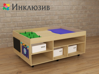 STEAM Многофункциональный стол с локациями моря, суши и леса