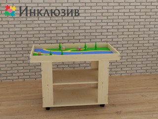 Ландшафтный стол с локацией деревеньки