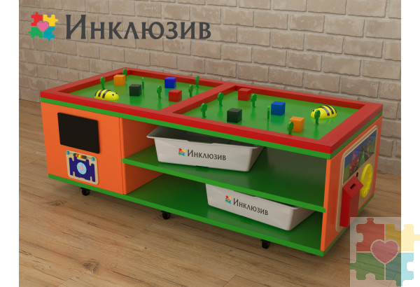 STEAM Многофункциональный стол с пчелками на полянке