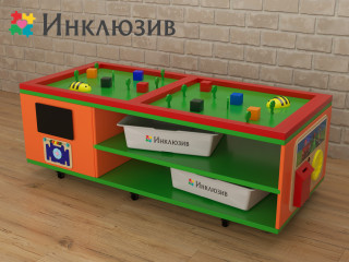 STEAM Многофункциональный стол в пчелками на полянке
