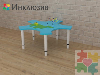 Игровой стол в виде незабудки
