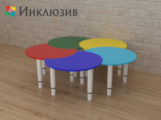 Стол игровой в виде ромашки