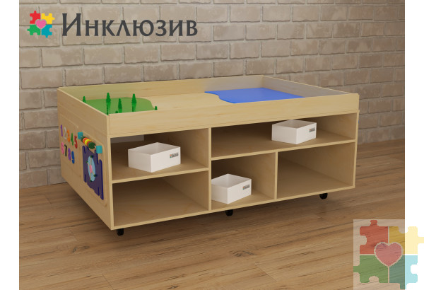 STEAM Многофункциональный стол с локациями моря, суши и леса-3