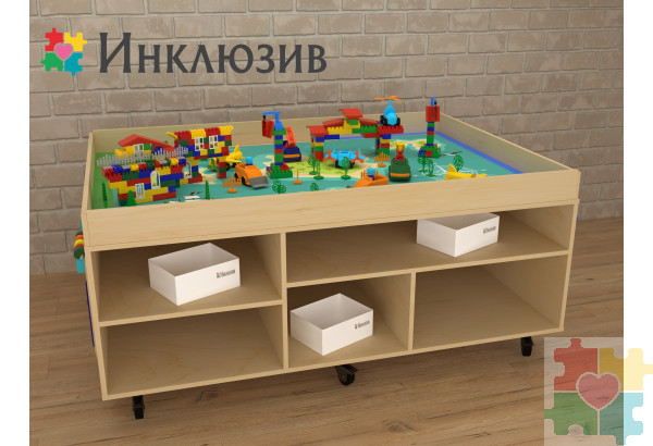 STEAM Многофункциональный стол с локациями моря, суши и леса-3