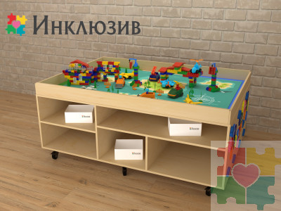 STEAM Многофункциональный стол с локациями моря, суши и леса-3