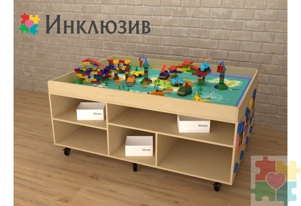 STEAM Многофункциональный стол с локациями моря, суши и леса-3