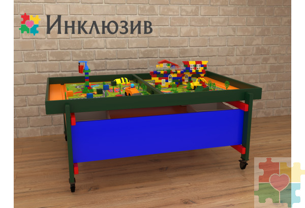 STEAM Многофункциональный стол с веселыми пчелками оранжевый