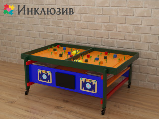 STEAM Многофункциональный стол с веселыми пчелками оранжевый