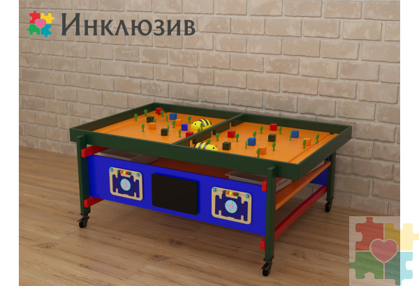 STEAM Многофункциональный стол с веселыми пчелками оранжевый