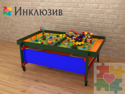 STEAM Многофункциональный стол с веселыми пчелками оранжевый