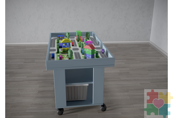 Игровой ландшафтный стол с локацией города