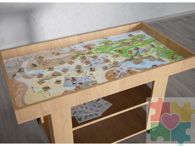 Игровой ландшафтный стол с локацией зоопарка