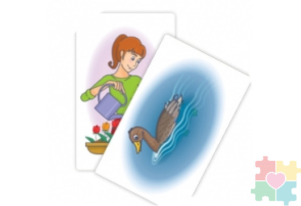 Набор карточек "Бежит-лежит" Набор карточек "Бежит-лежит"