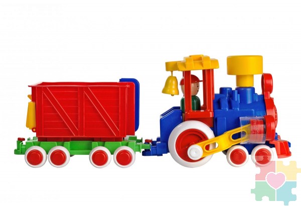 Паровозик Ромашка с 1 вагоном (Детский сад)