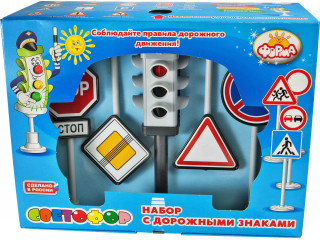 Набор "Светофор с дорожными знаками" (Игры и игрушки развивающие)