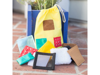 Развивающая игрушка "Тактильные квадраты" (21 элемент)