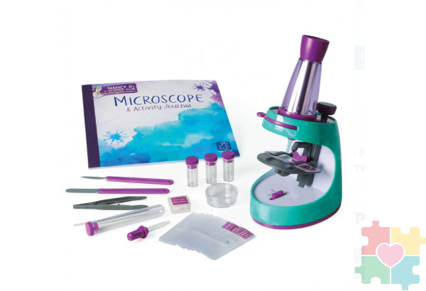 Мой первый микроскоп  (с подсветкой и препаратами, 21 элемент)